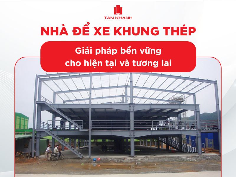 nhà để xe khung thép