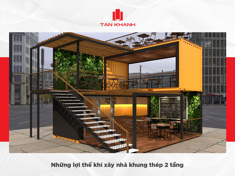 nhà khung thép 2 tầng giá rẻ