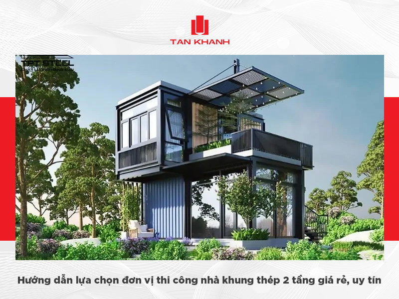 nhà khung thép 2 tầng giá rẻ